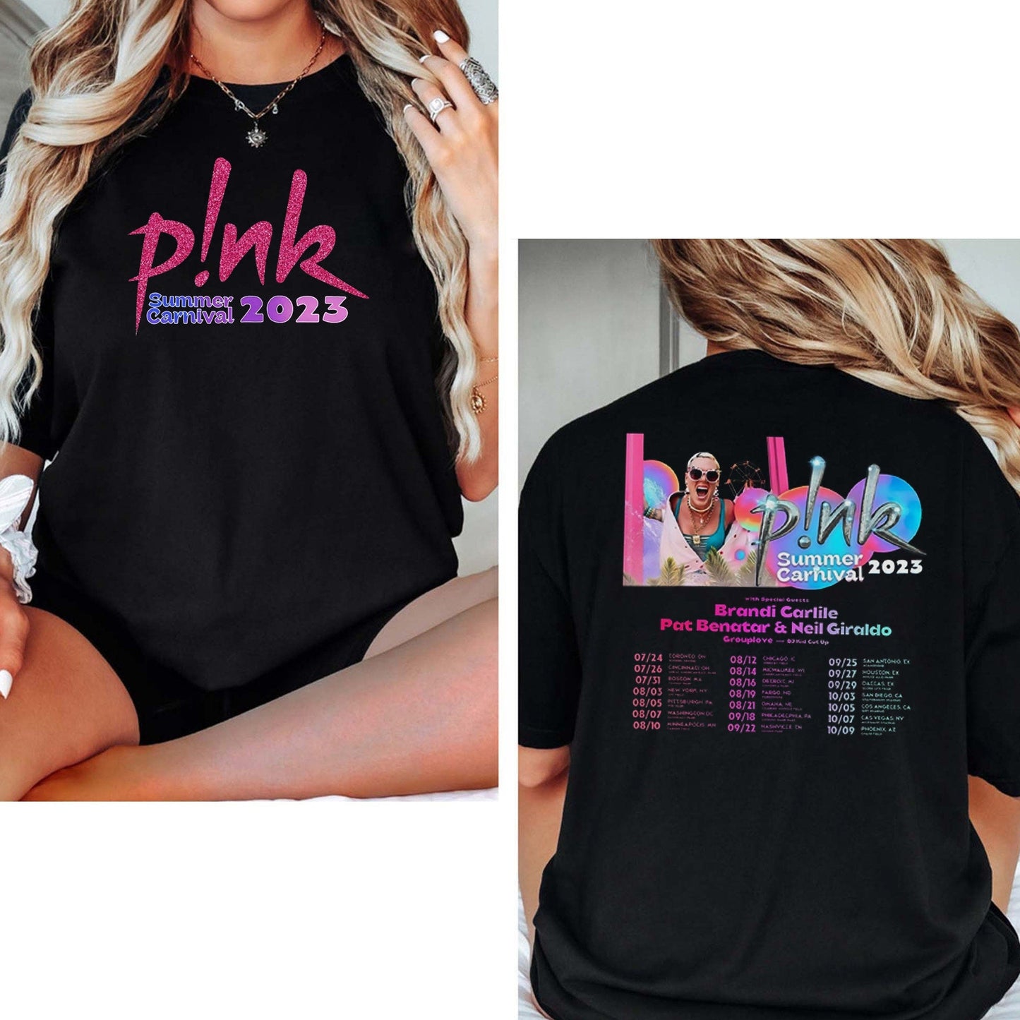 PINK 2 Shirt, P!nk Summer Carnival Tour 2023 Shirt, Summer Carnival Tour 2023 Shirt