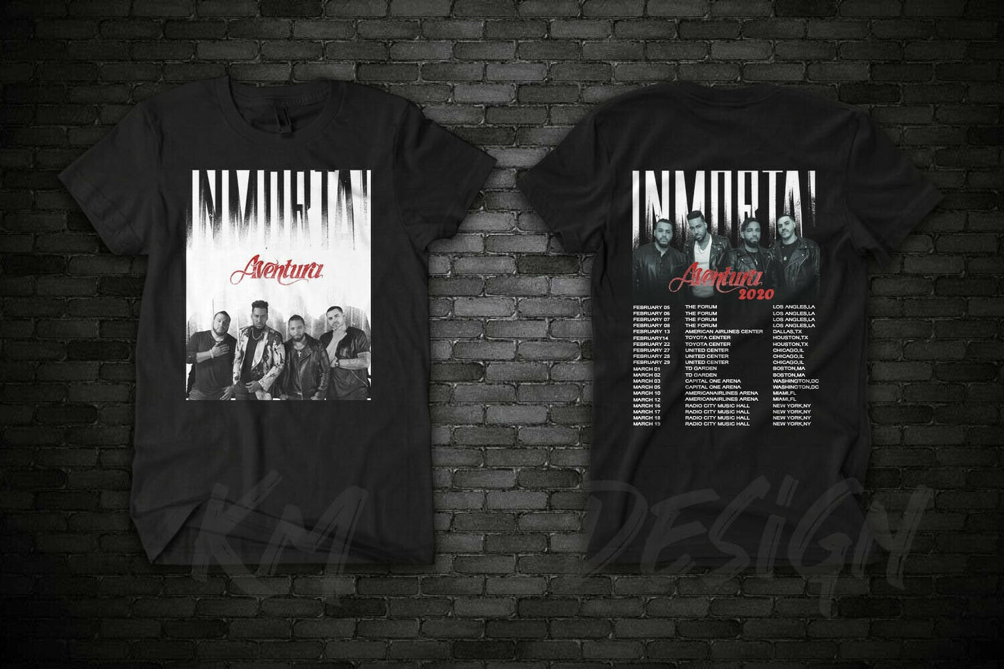 Aventura Inmortal 2020 Tour Tee Aventura Vintage T shirt