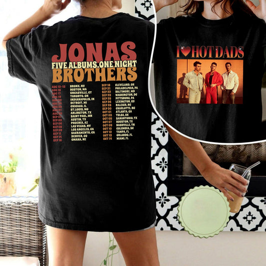 Vintage Jonas Brothers Shirt, I Love Hot Dads Shirt