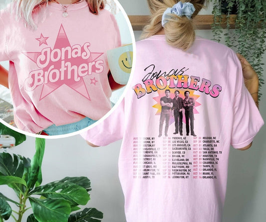 Jonas Brothers 2023 Vintage Tee - Five Albums One Night Tour Shirt
