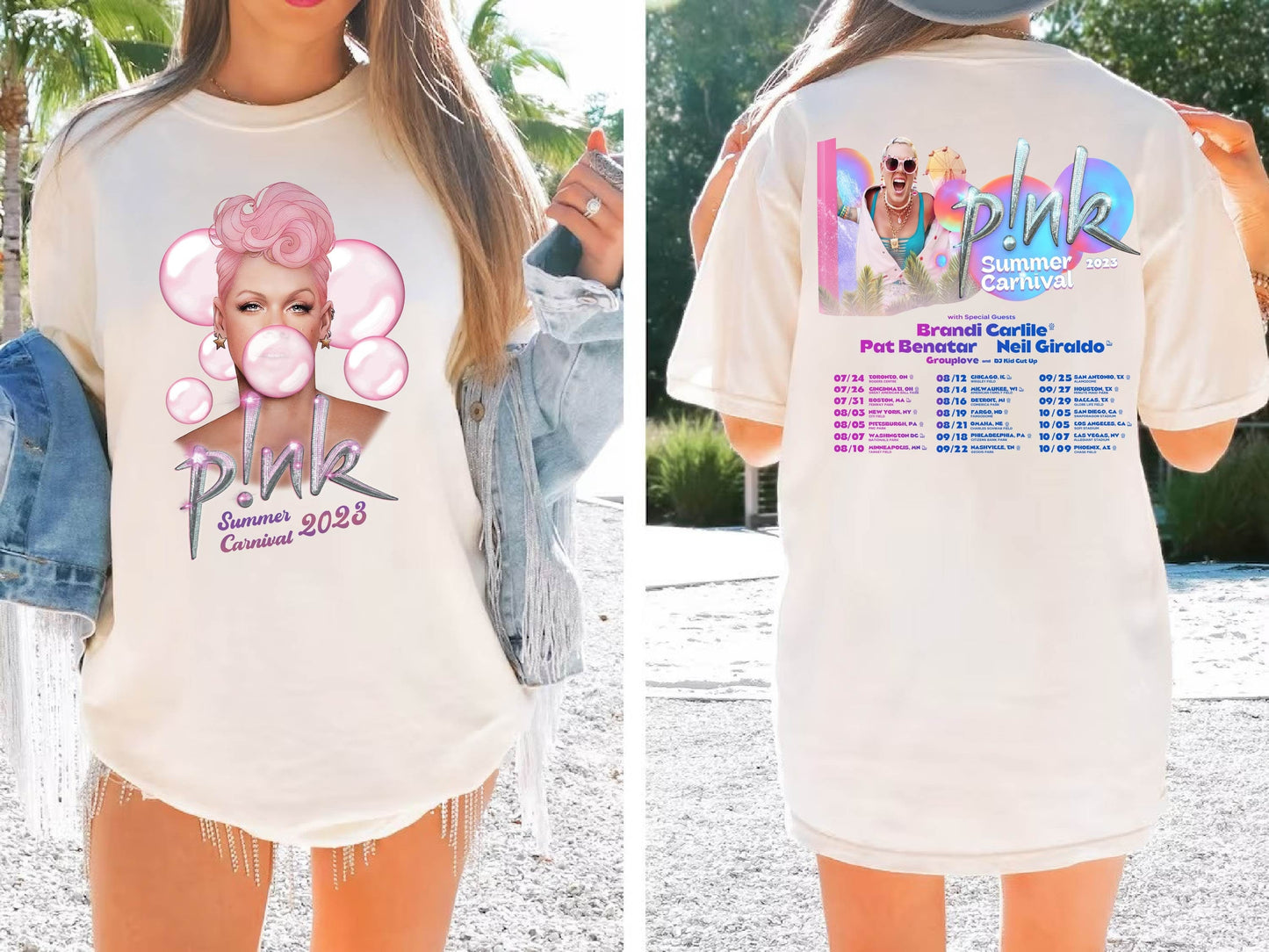 P!nk Summer Carnival 2023, Trustfall Album Tee, Pink Singer Tour