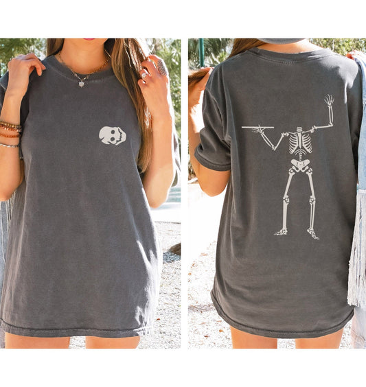 Halloween Skeleton Graphic Shirt, Funny Halloween Shirt