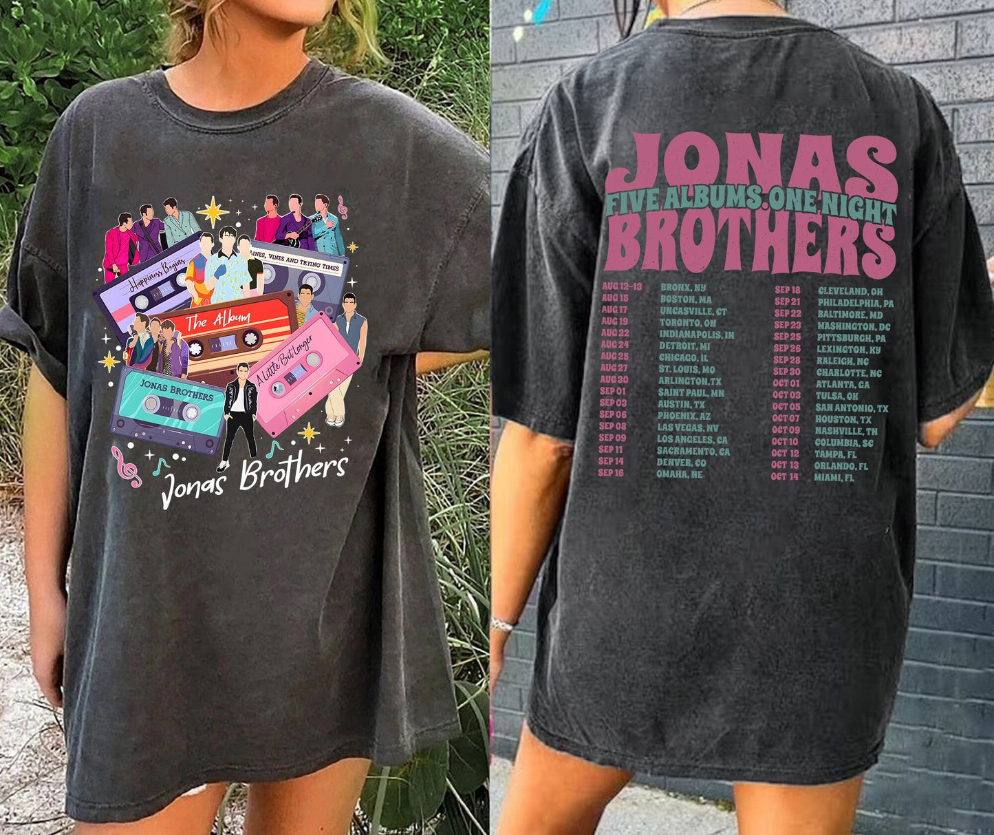 Jonas Brothers Double Sided Shirt, Jonas Brothers Shirt,Jonas Concert 2023