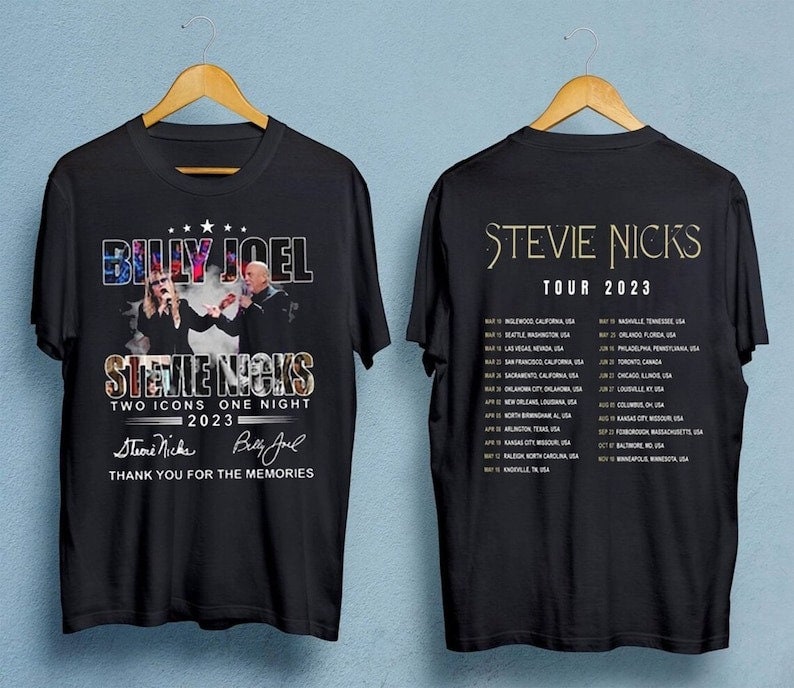 Billy Joel Stevie Nick Two Icons One Night Shirt