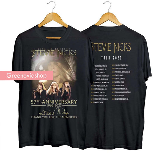 Stevie Nicks 57th Anniversary Shirt, 1966 2023 Thank You Signature Shirt