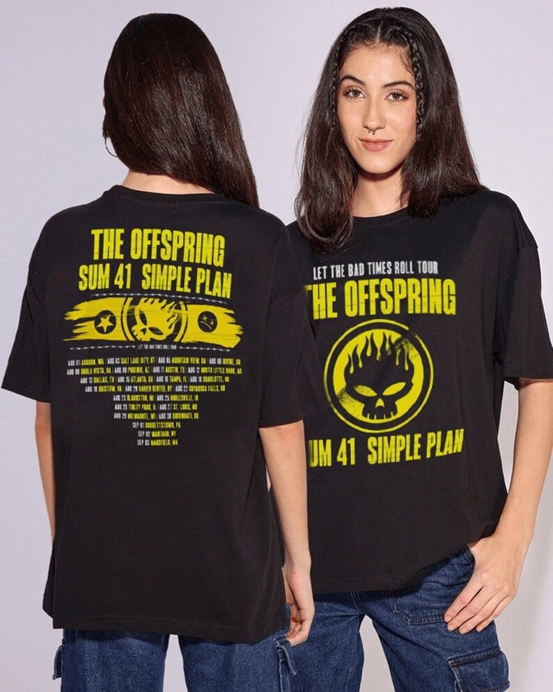 The Offspring T-shirt, Let The Bad Times Roll Tour 2023 Fan Made Tee