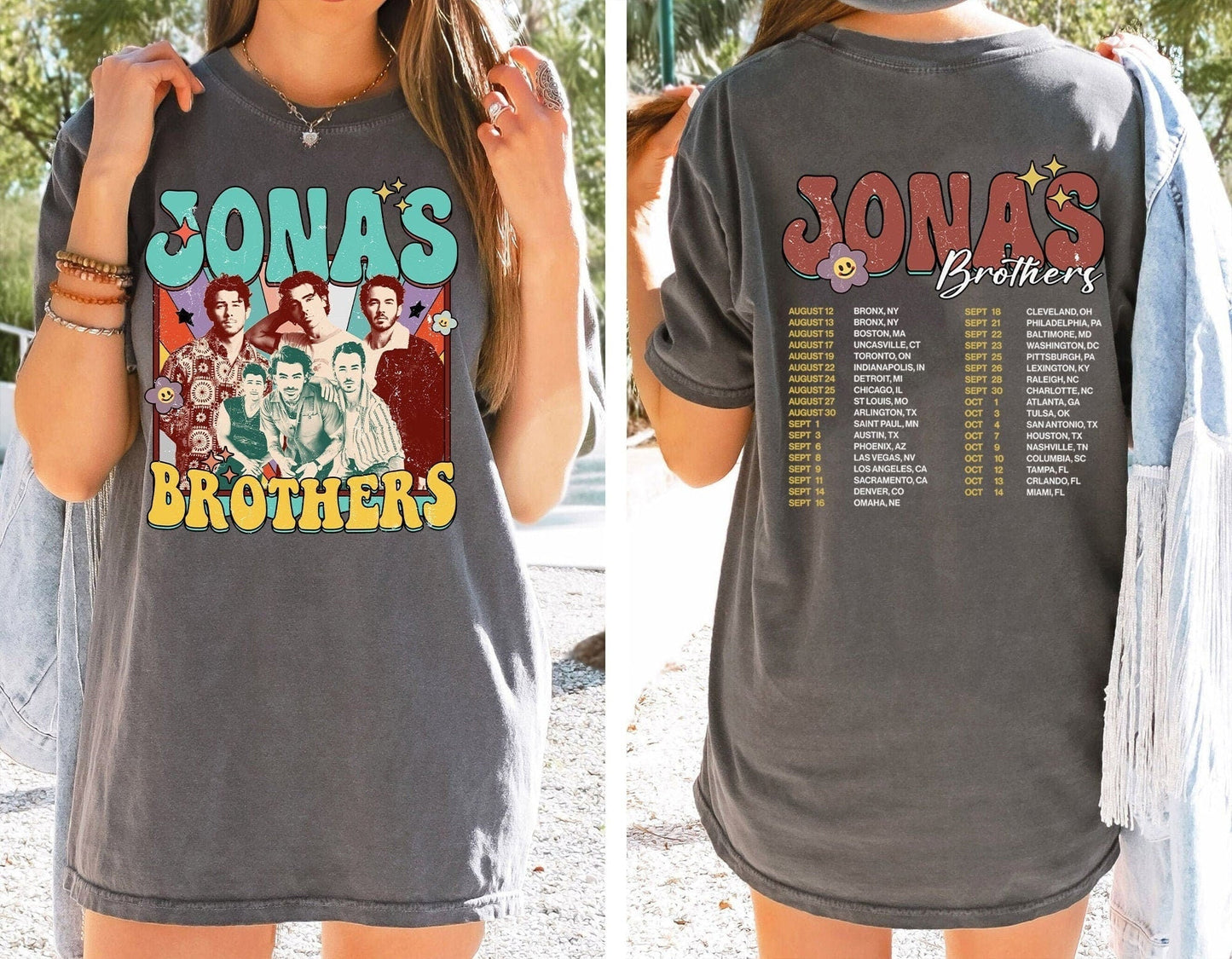 Jonas Brothers Shirt, Five Albums One Night Tour Shirt, Jonas Brothers The Albums