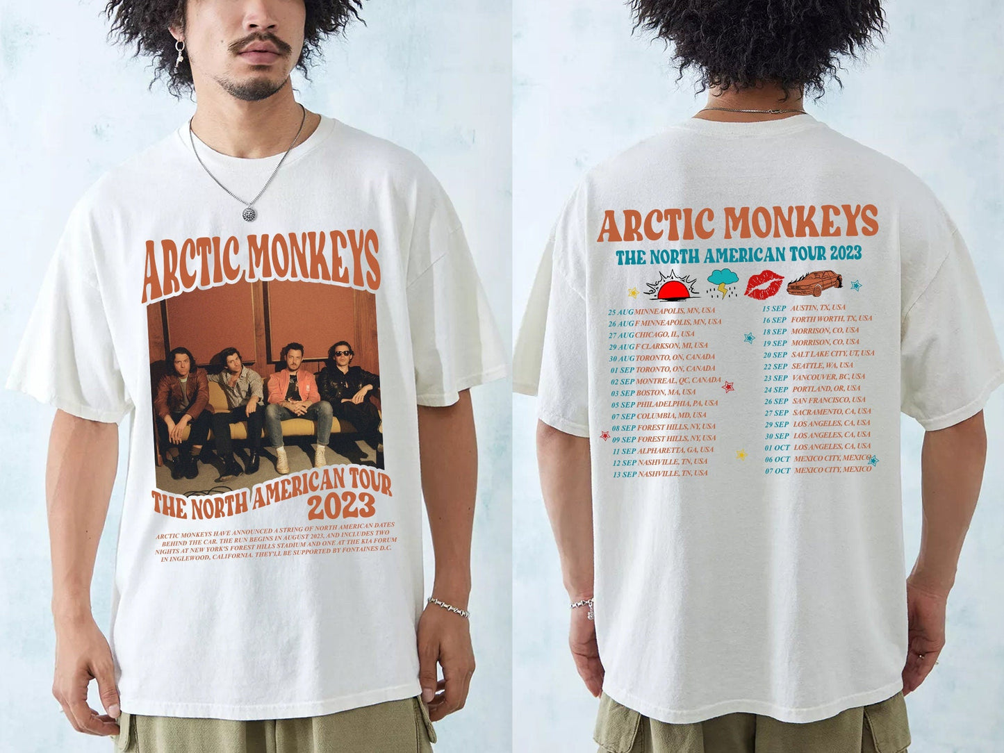 Arctic Monkeys Band 2 Sides Shirt, Arctic Monkeys Lyric Shirt ,Arctic Monkeys Merch