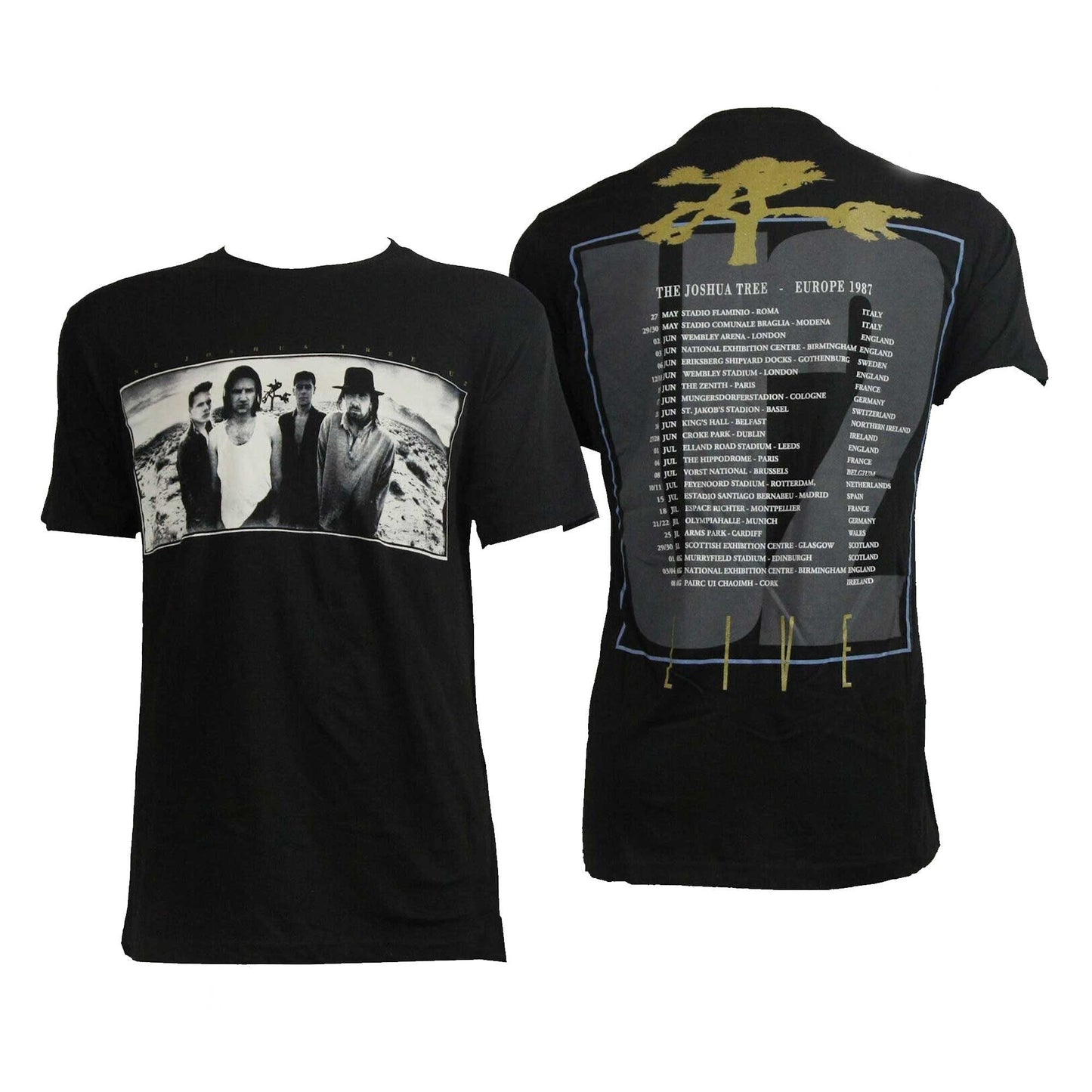 U2 Live The Joshua Tree World Tour 1987 T-Shirt, U2 The Joshua Tree Tour Shirt