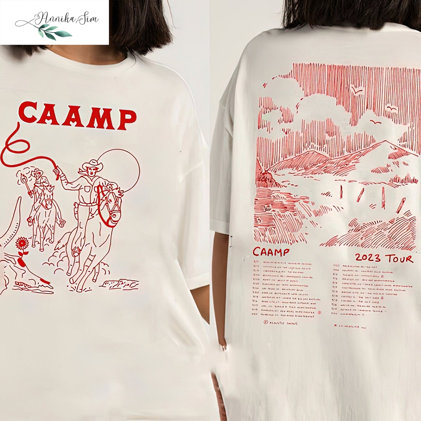 Vintage Caamp Tour 2023 Folk Band Fan Gift T-shirt