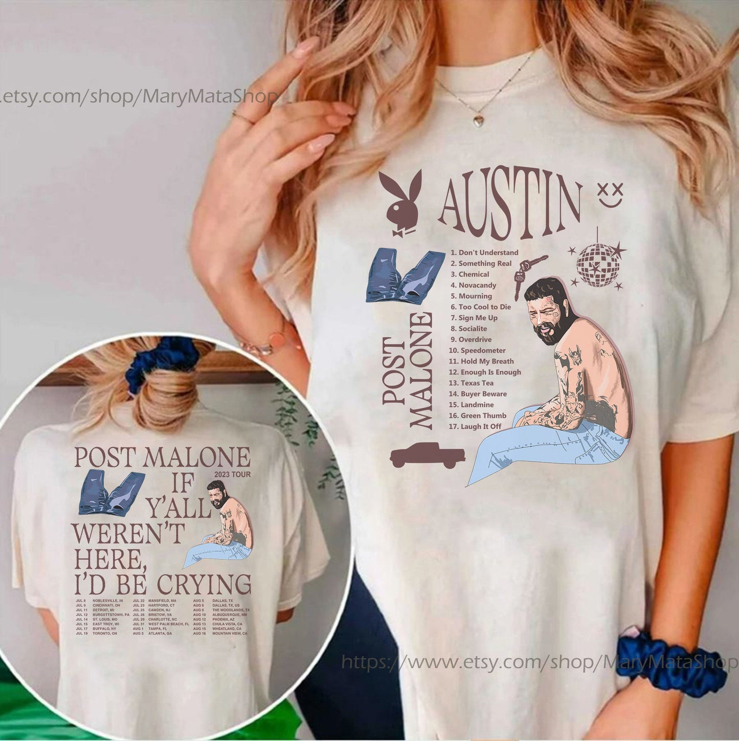 Austin Album New 2023 Post Malone 2023 Shirt, Post Malone 2 Side Shirt, Austin Posty