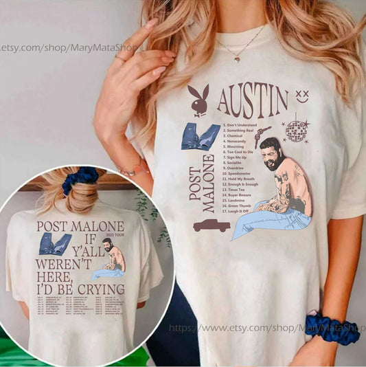 Austin Album New 2023 Post Malone 2023 Shirt, Post Malone 2 Side Shirt, Austin Posty