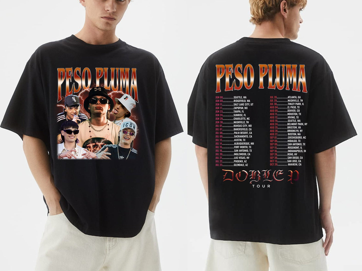 Peso Pluma Tour Shirt, Peso Pluma Doble P Tour 2023 Shirt