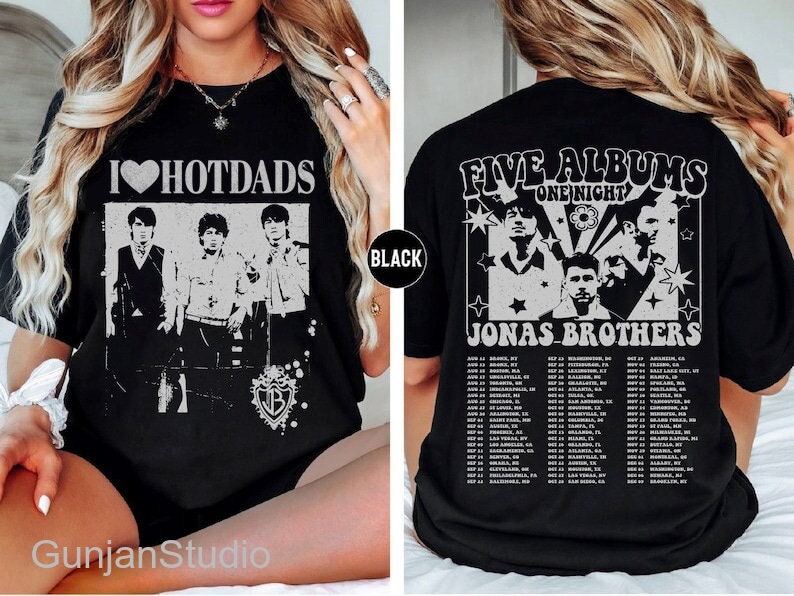 Five Albums One Night Tour Shirt, Jonas Brothers concert shirt