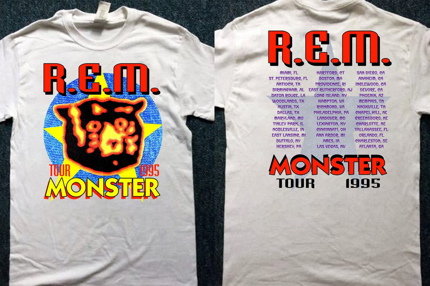 1995 REM Monster Tour T-Shirt, Rem Tour 1995 T-Shirt, Rem Tour '95 Shirt