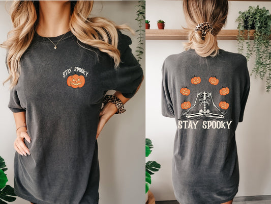 Stay Spooky Double Sided T-Shirt, Halloween Sided T-Shirt