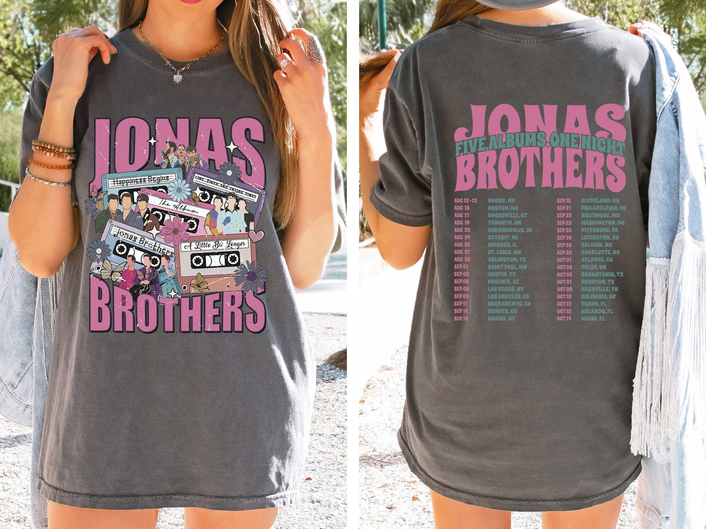 Jonas Brothers Waffle House Tour 2023 Double Sided shirt