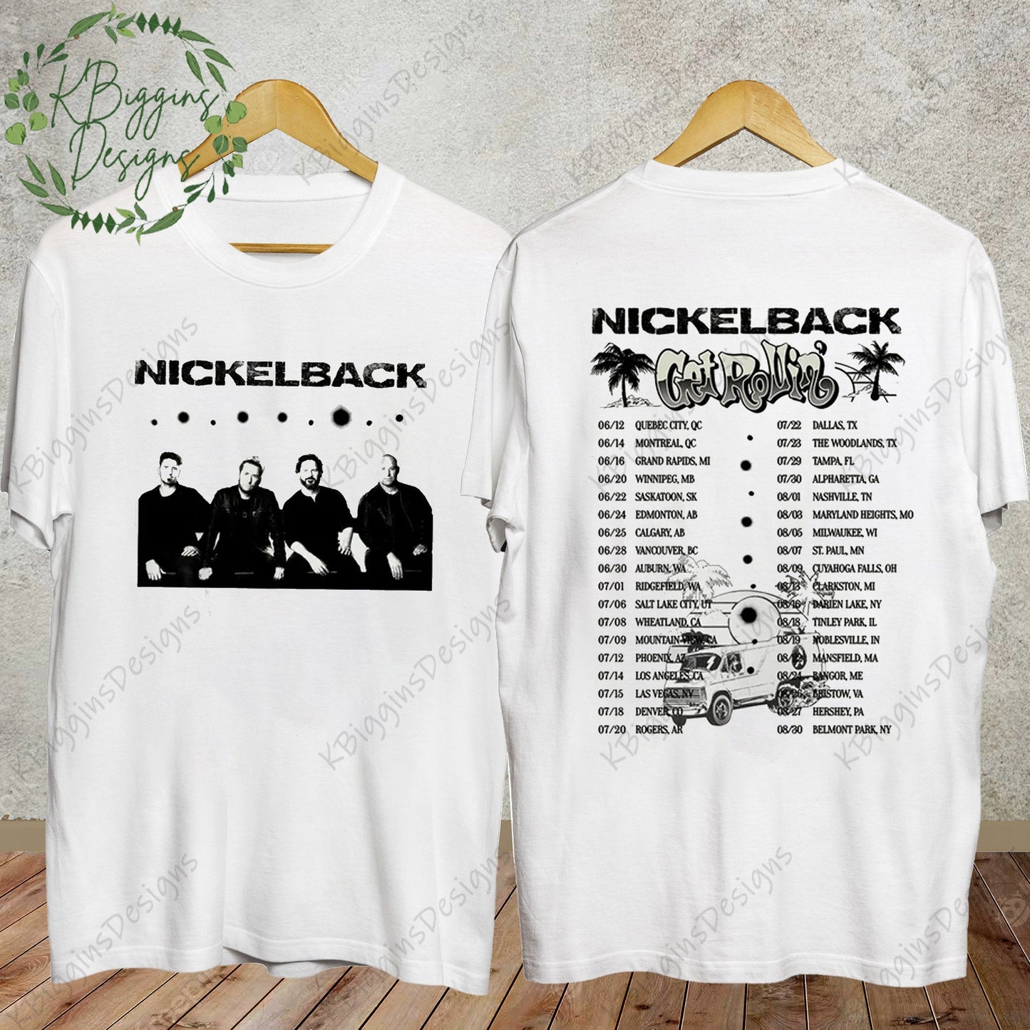 Nickelback Get Rollin Tour 2023 Shir