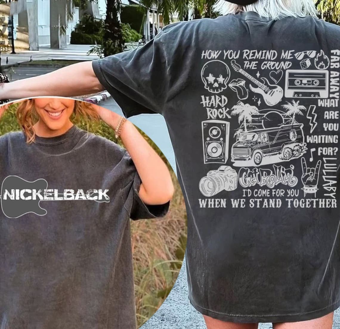 Nickleback 2 Sides Shirt, Vintage Nicklebacks Guitarist Tour 2023 Shirt