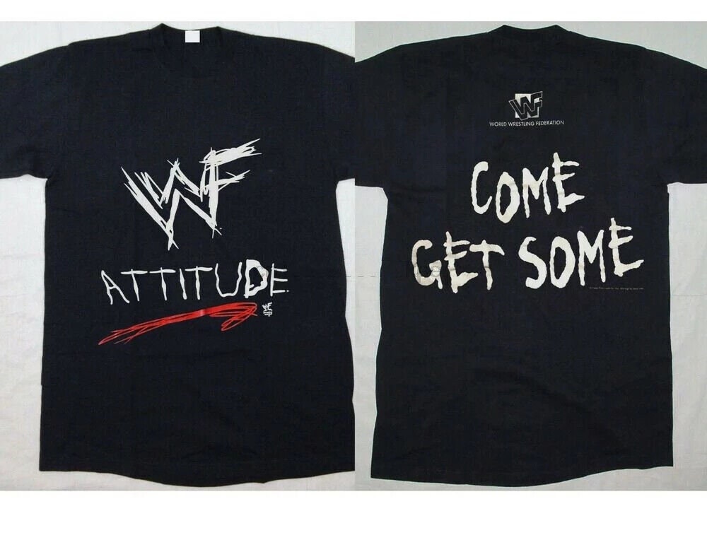 Vtg Wwf Attitude Era Come Get Some 1998 T Shirt