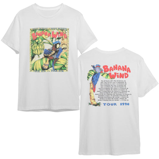 1996 Jimmy Buffett Banana Wind Tour T-Shirt, Jimmy Buffett Parrot Tour 90s Shirt