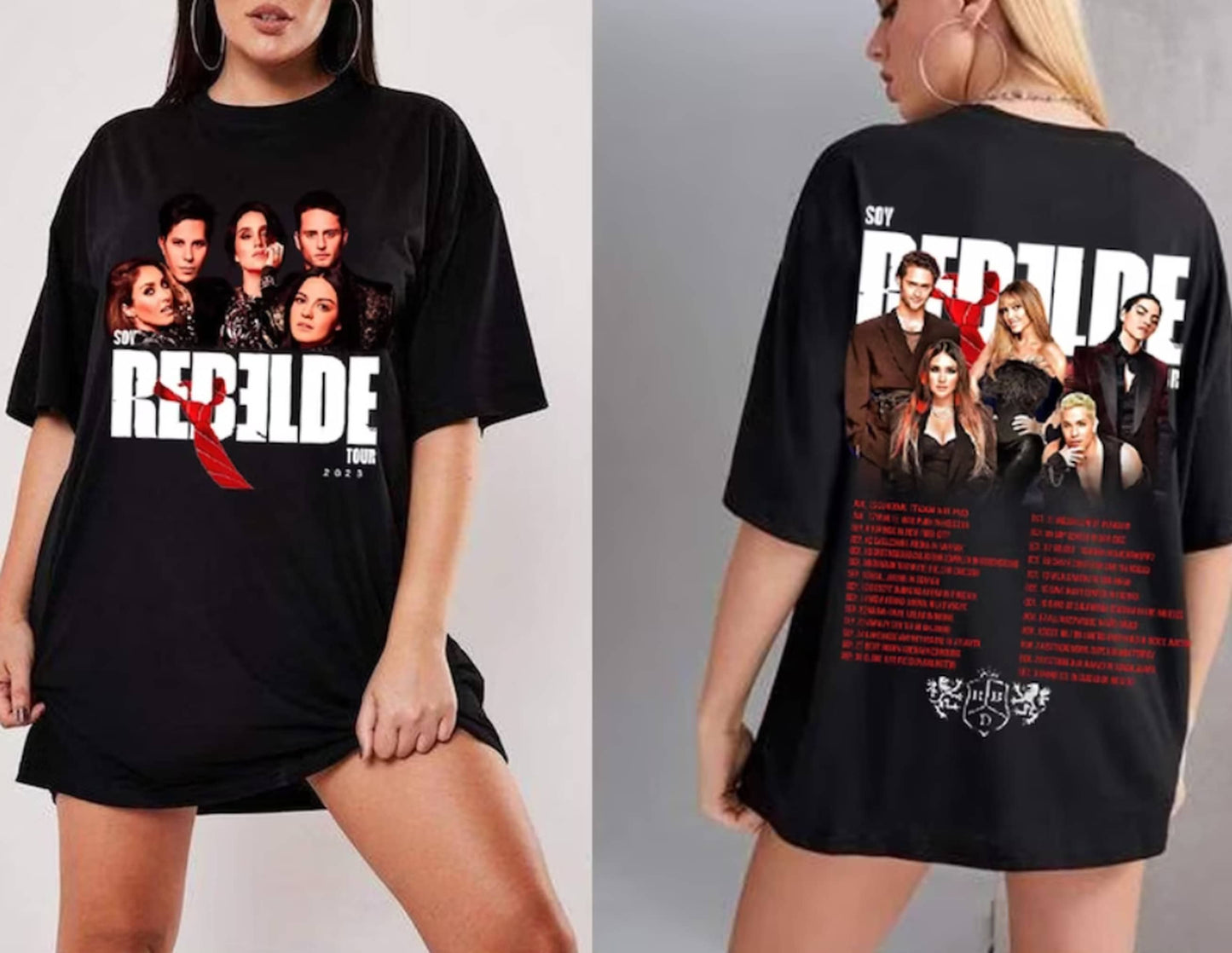 RBD Touring Shirt, RBD Concert Shirt, Soy Rebelde Tour Shirt