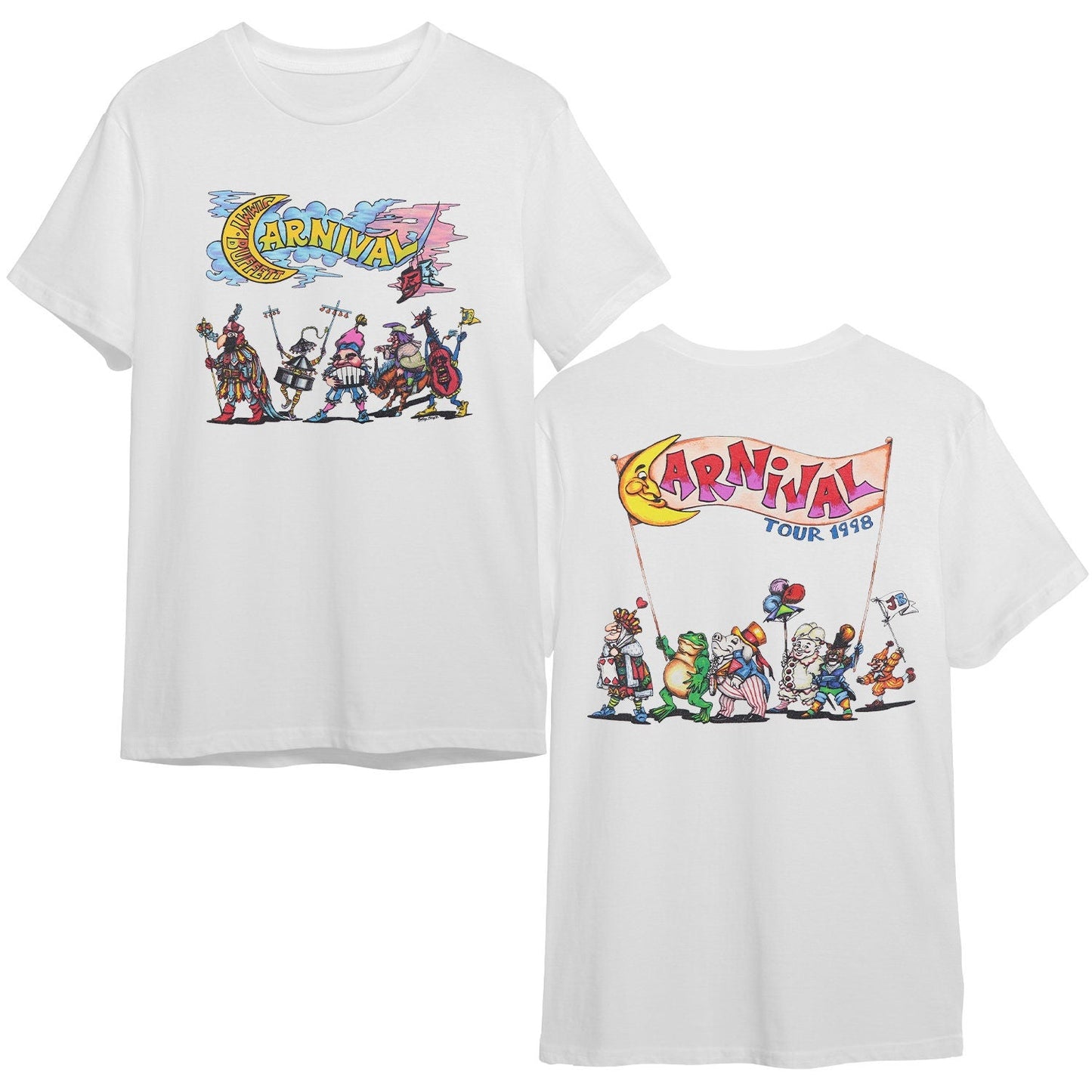 Jimmy Buffett 1998 Carnival Tour Tour T-Shirt, R.I.P Jimmy Buffett 1946-2023 Tee Shirt