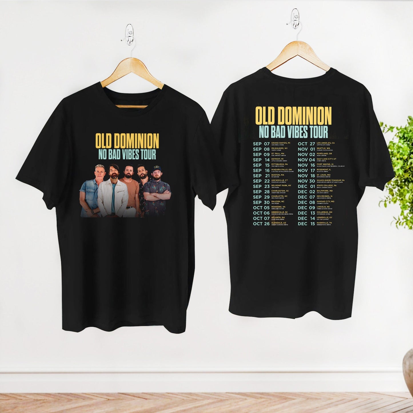 Vintage Old Dominion Band T-Shirt, Old Dominion No Bad Vibes Tour 2023 Shirt