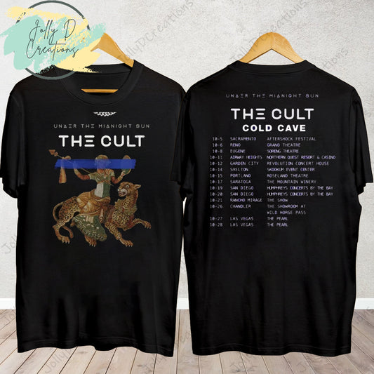 The Cult West Coast Fall Tour 2023 T-Shirt, The Cult Under The Midnight Tour 2023 T-Shirt, 2023 Concert Tour T-Shirt