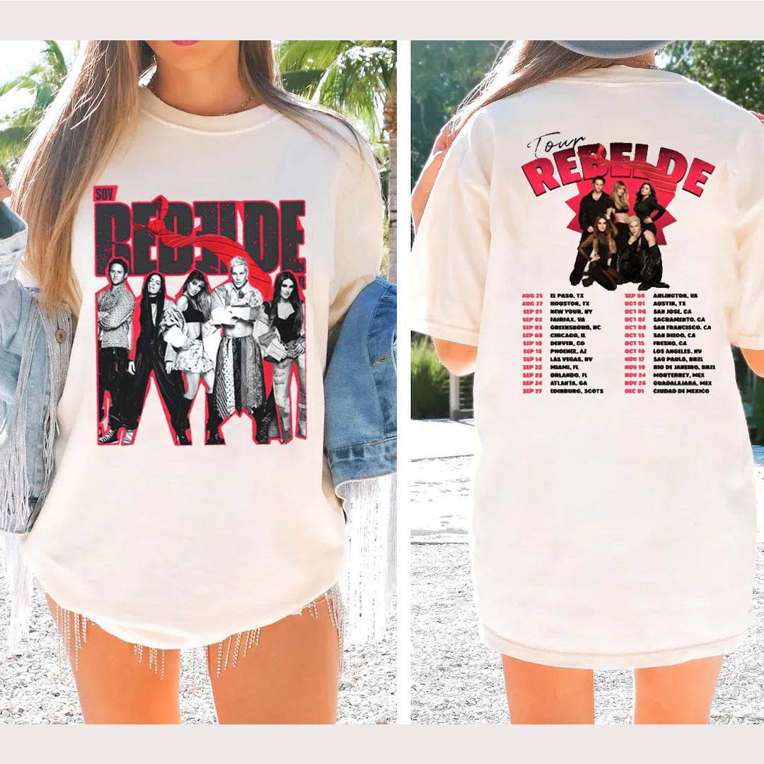 RBD Rebelde Tour 2023 Shirt, Vintage Rebelde Shirt