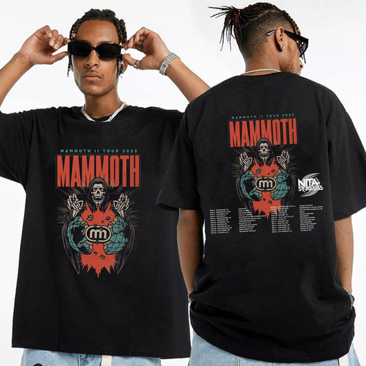 The Mammoth II Tour with Nita Strauss 2023 Tour Shirt, Mammoth WVH Band Fan Shirt