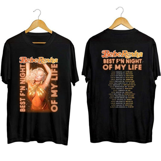 Bebe Rexha Best F'n Night of My Life Tour 2023 Shirt, Bebe Rexha Fan Shirt