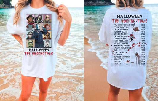 Halloween Horror Tour tshirt Halloween shirt killer tshirt