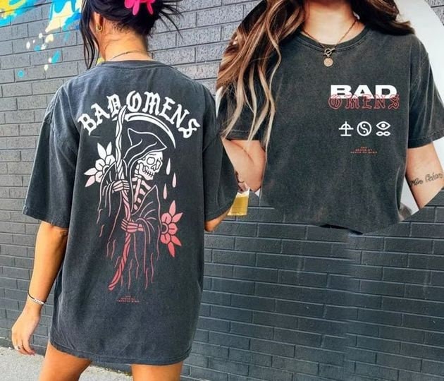 Vintage Fade Reaper Tee Bad Omens Shirt, Band Track List 2023 Shirt