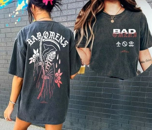 Vintage Fade Reaper Tee Bad Omens Shirt, Band Track List 2023 Shirt