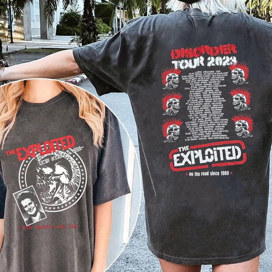 The Exploited Disorder Tour 2023 T-Shirt, The Exploited Band T-Shirt