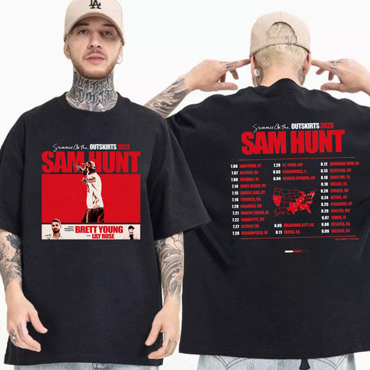 Sam Hunt Summer On The Outskirts 2023 Tour Shirt, Sam Hunt 2023 Tour Concert Shirt