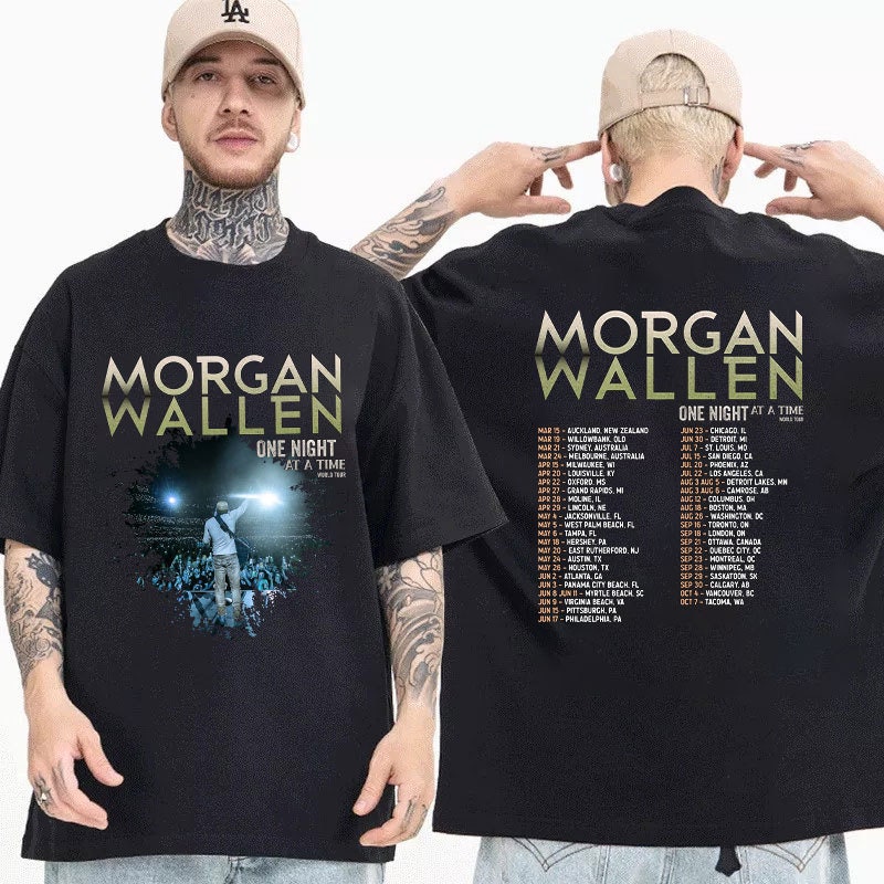 Wallen Western One Night At A Time 2023 World Tour Shirt, Wallen Western Shirt