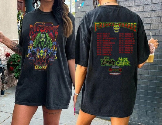 Rob Zombie Freaks On Parade Tour 2023 Shirts