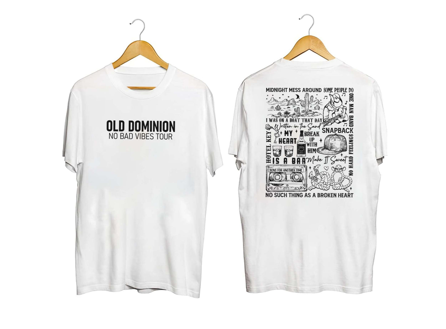 Old Dominion No Bad Vibes Tour 2023 Shirt, Old Dominion Concert Both shirt