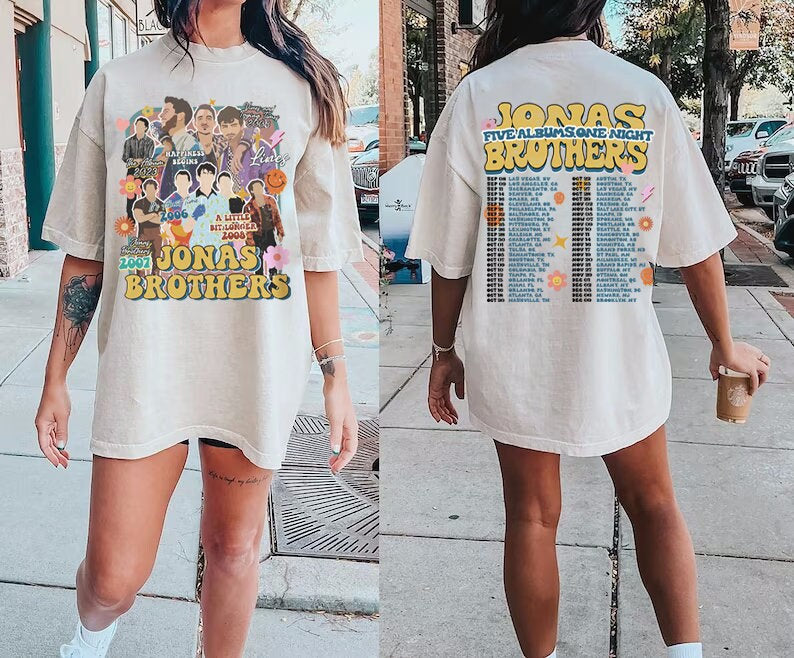 Vintage Jonas Brothers Band 2 Sides Shirt,