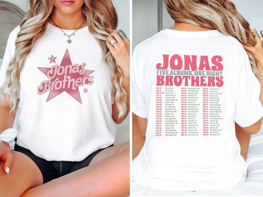 Jonas Brothers Shirt, Five Albums One Night World Tour Shirt Shirt