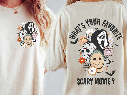 Horror Movie Halloween 2 Sides Shirt, Scream Jason Spooky Shirt, Halloween Party 2023