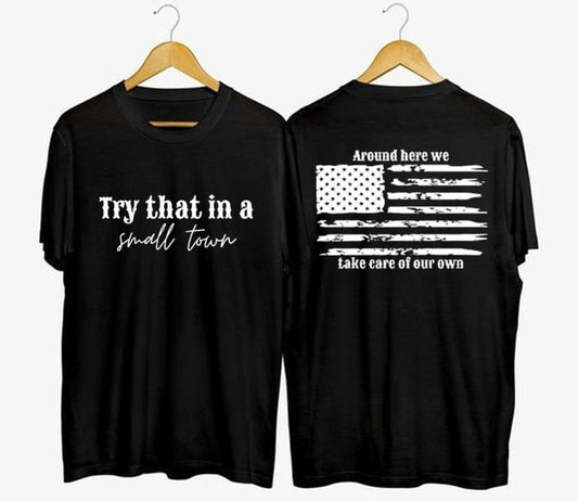 Jason Aldean 2 Sides Tour 2023 Shirt, Try That In A Small Town Shirt, American Flag