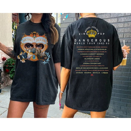 Vintage 90s MJ 1992-1993 Dangerous Tour Shirt