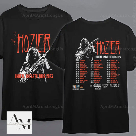 Vintage Hozier Unreal Unearth Tour 2023 T-shirt, Unreal Unearth Tour 2023 Merch