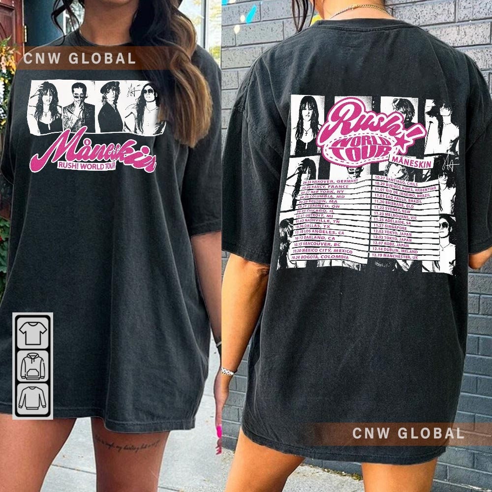 Maneskin Band Music Shirt, Rush! World Tour 2023 Vintage Shirt