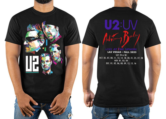 Graphic U2 Band Unisex Shirt, U2 Band Achtung Baby Live At Sphere Shirt