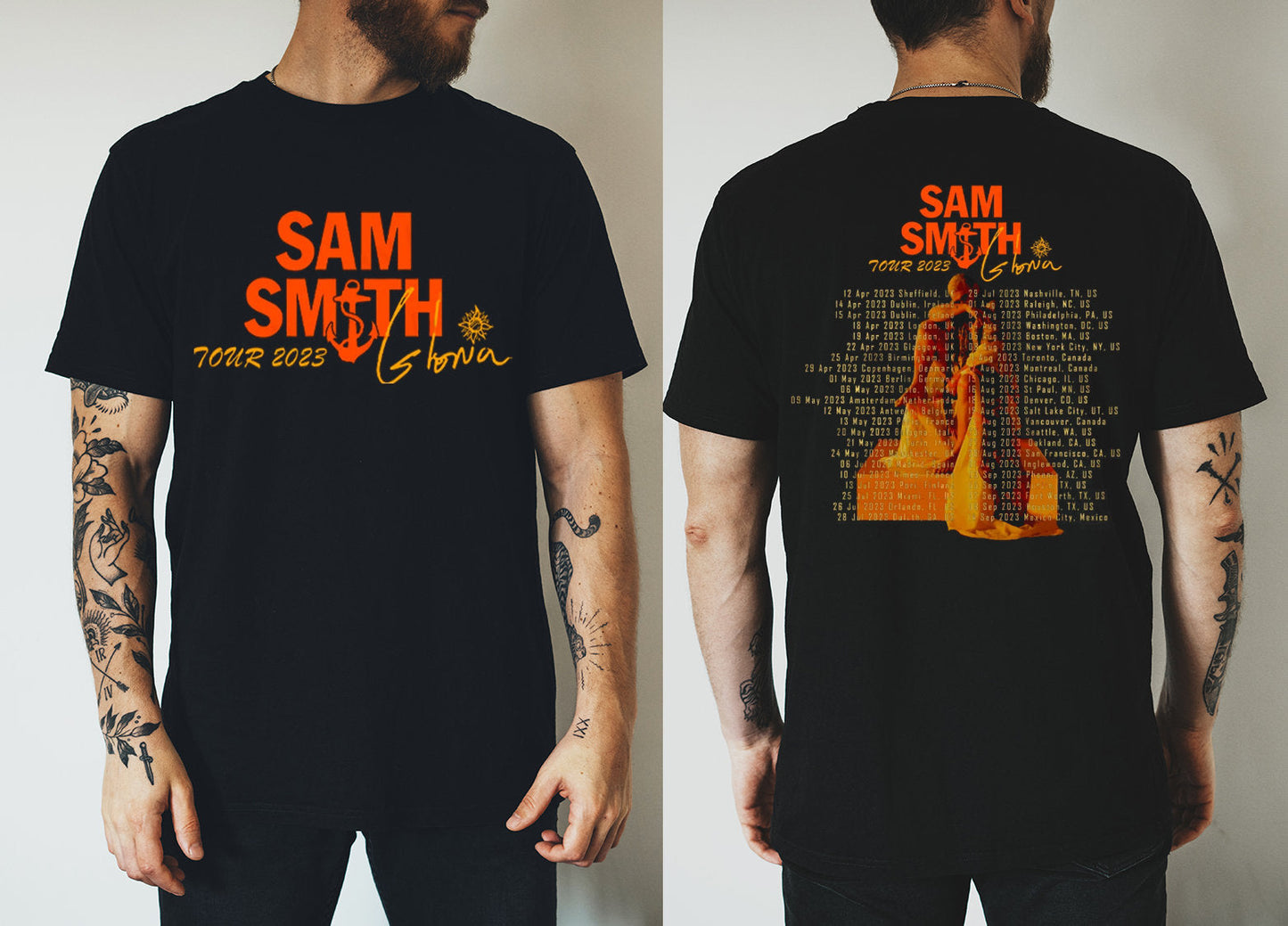 Tour 2023 Sam Smith Graphic T-Shirt/Sam Smith Gloria World Tour Shirt