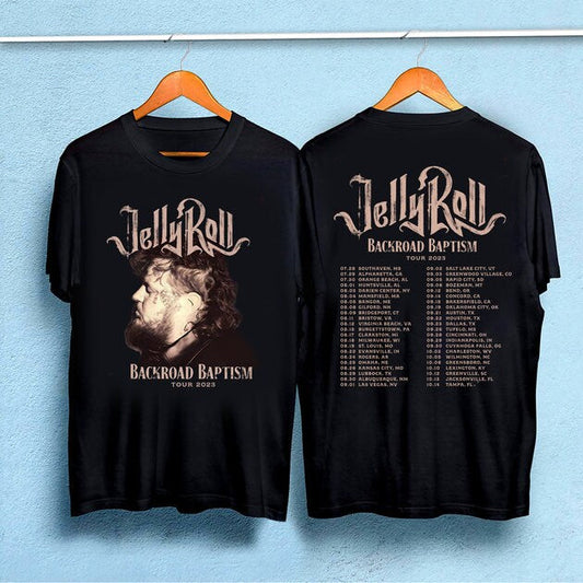 Jelly Roll 2023 Tour Shirt, Vintage Jelly Roll Backroad Baptism 2023 Tour Shirt